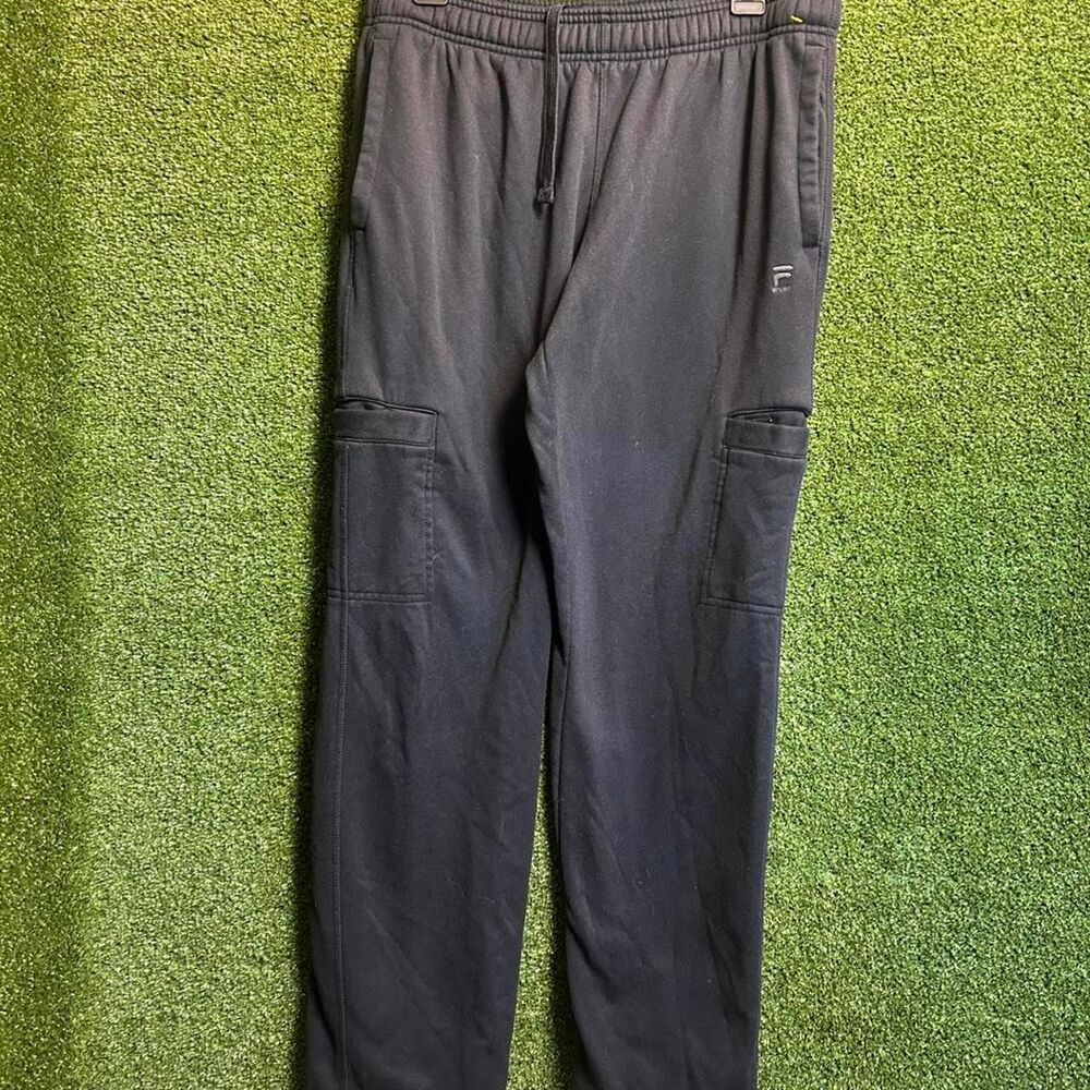 Fila Men's Black and Navy Joggers-tracksuits